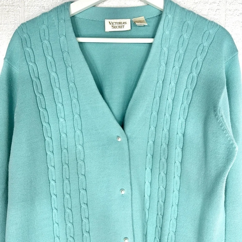 Victoria’s Secret vintage gold label knit sweater cardigan  size M - Picture 2 of 10